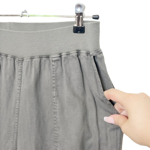 Faherty Arlie Day Jogger Pants Women’s Small Surplus Green Linen Cotton Pull-On - Picture 7 of 13